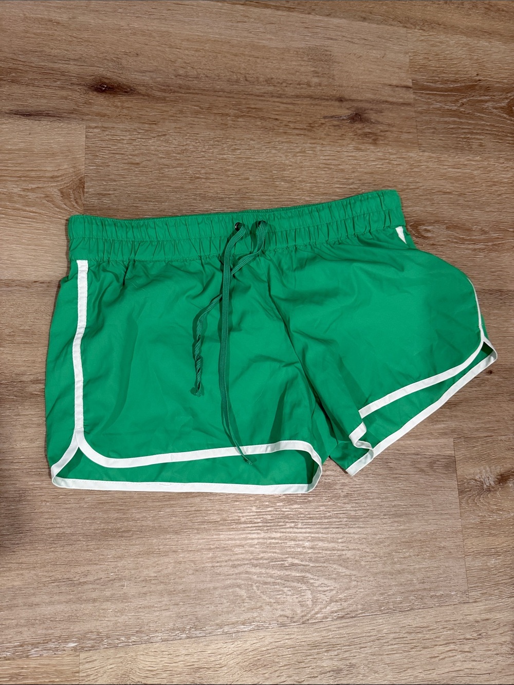 Old Navy Green Athletic Shorts with White Trim
